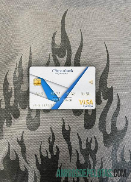 Noruega Pareto Bank Visa Electron Cartão Photolook Frente amostra